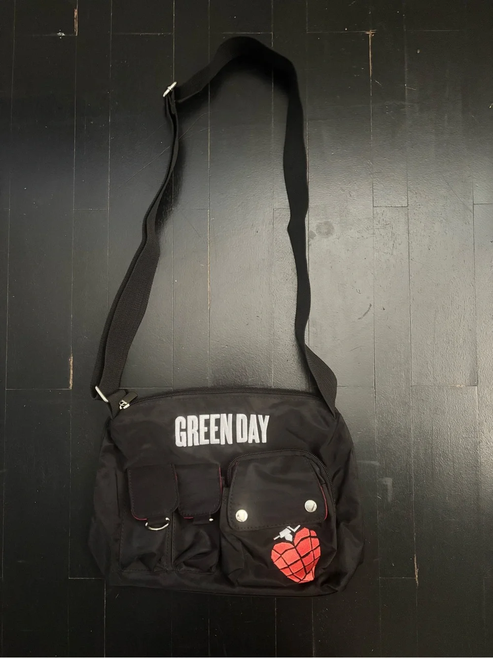 Vintage 2004 GREEN DAY American Idiot Era Messenger Bag Punk Rock Band Y2K